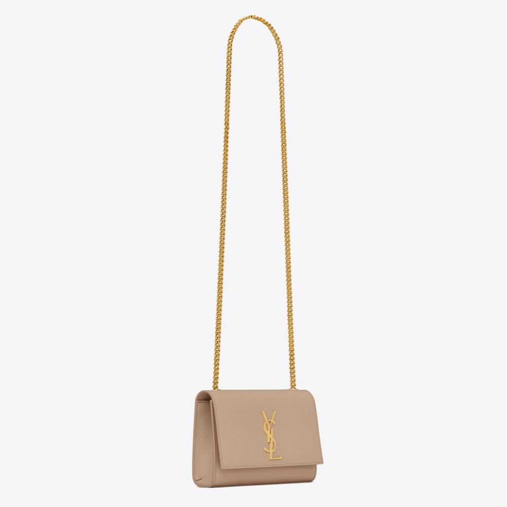 Authentic YSL Saint Laurent KATE SMALL CHAIN BAG IN GRAIN DE POUDRE MSRP $2,268! - Picture 7 of 17